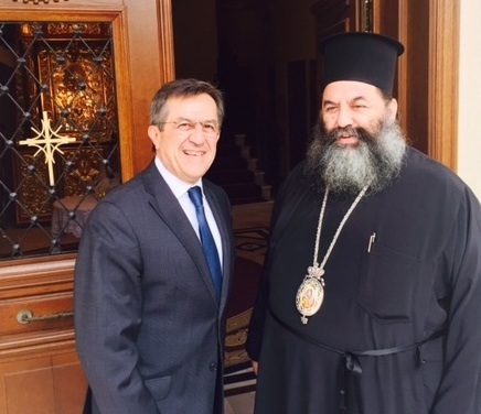 Συνάντηση με τον Μητροπολίτη Λαγκαδά  Ν. Νικολόπουλος: «Εμείς δεν ντρεπόμαστε να λέμε ότι με τις προσπάθειες των Ελλήνων και την βοήθεια του Θεού η χώρα θα ορθοποδήσει»