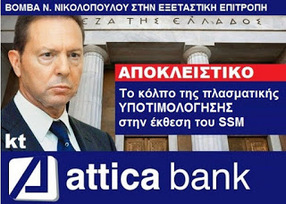Βόμβα ATTICA BANK - Στουρναρα στην εξεταστική επιτροπή [ΕΓΓΡΑΦΑ]