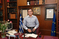 Ν. Νικολόπουλος στο γρραφείο του