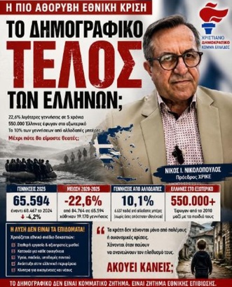 Το Δημογραφικό: Η πιο αθόρυβη εθνική κρίση