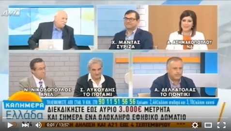 Νίκος Νικολόπουλος: Ο Νίκος Νικολόπουλος στον ANT1 με τον Παπαδάκη 08/10/2015