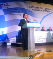 Mea culpa Νικολόπουλου για το Μνημόνιο, με βροχή χειροκροτημάτων από τους συνέδρους των ΑΝΕΛ