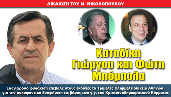 Καταδίκη Γιώργου και Φώτη Μπόμπολα