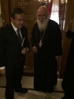 Συνάντηση Ν. Νικολόπουλου με τον Αρχιεπίσκοπο Αθηνών και πάσης Ελλάδος